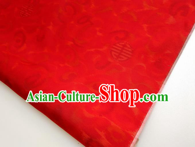 Asian Chinese Traditional Pattern Design Red Silk Fabric China Hanfu Silk Material Asian Chinese Traditional Pattern Design Red Silk Fabric China Hanfu Silk Material