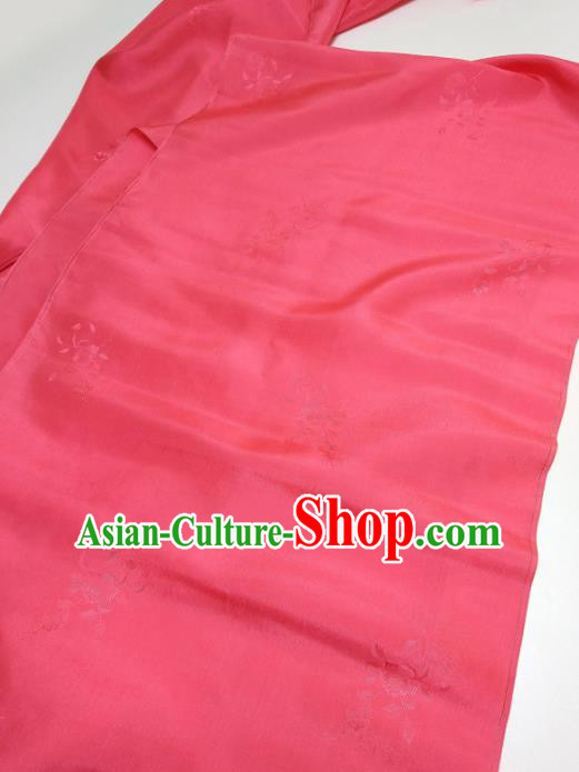 Asian Chinese Traditional Pattern Design Watermelon Red Silk Fabric China Hanfu Silk Material Asian Chinese Traditional Pattern Design Watermelon Red Silk Fabric China Hanfu Silk Material