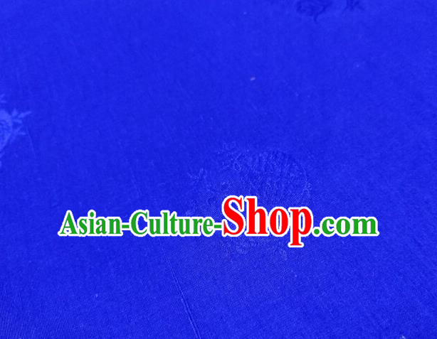 Chinese Traditional Royal Pattern Design Royalblue Silk Fabric Asian China Hanfu Silk Material Chinese Traditional Royal Pattern Design Royalblue Silk Fabric Asian China Hanfu Silk Material