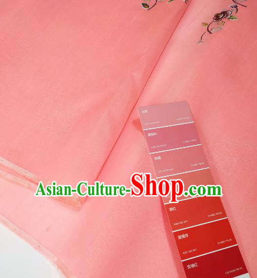 Chinese Traditional Royal Embroidered Pattern Design Pink Silk Fabric Asian China Hanfu Silk Material Chinese Traditional Royal Embroidered Pattern Design Pink Silk Fabric Asian China Hanfu Silk Material