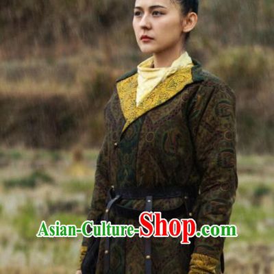 Chinese Ancient Tang Dynasty Female Swordsman Drama the Longest Day in Chang An Tan Qi Replica Costumes for Women