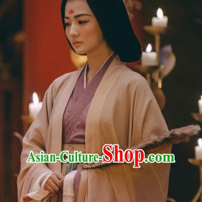 Ancient Chinese Tang Dynasty Empress Dress Drama the Longest Day in Chang An Yan Yuhuan Replica Costumes and Headpiece for Women