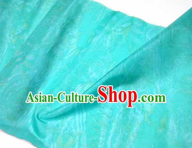 Chinese Traditional Pattern Design Blue Silk Fabric Asian China Hanfu Silk Material Chinese Traditional Pattern Design Blue Silk Fabric Asian China Hanfu Silk Material