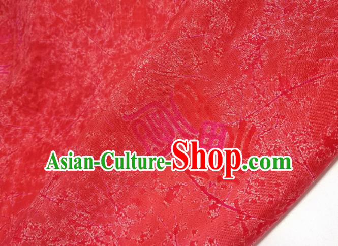 Chinese Traditional Pattern Design Red Silk Fabric Asian China Hanfu Silk Material Chinese Traditional Pattern Design Red Silk Fabric Asian China Hanfu Silk Material