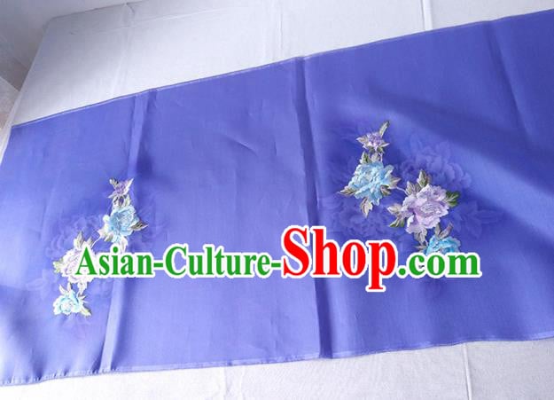 Chinese Traditional Embroidered Peony Pattern Design Lilac Silk Fabric Asian China Hanfu Silk Material Chinese Traditional Embroidered Peony Pattern Design Lilac Silk Fabric Asian China Hanfu Silk Material