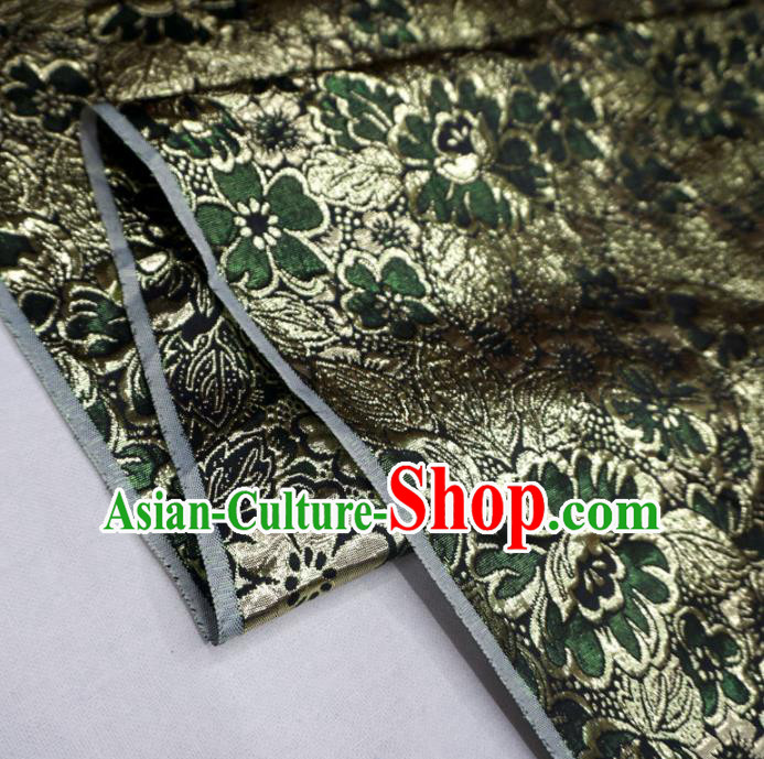 Chinese Traditional Pattern Design Deep Green Brocade Fabric Asian Satin China Hanfu Silk Material Chinese Traditional Pattern Design Deep Green Brocade Fabric Asian Satin China Hanfu Silk Material