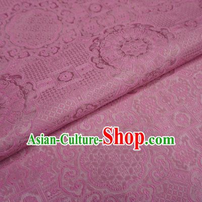 Chinese Traditional Royal Pattern Design Pink Brocade Fabric Asian Satin China Hanfu Silk Material
