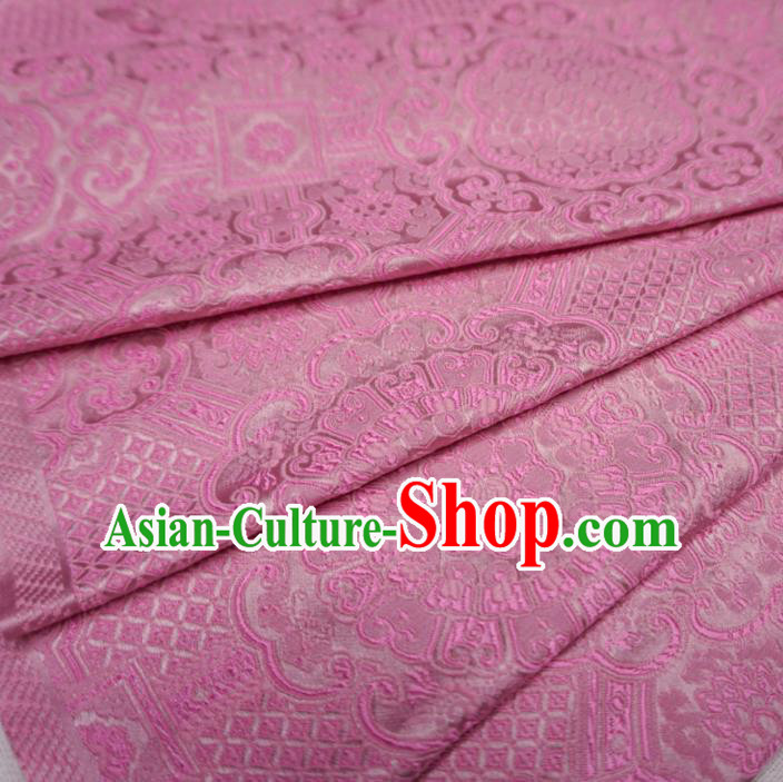 Chinese Traditional Royal Pattern Design Pink Brocade Fabric Asian Satin China Hanfu Silk Material Chinese Traditional Royal Pattern Design Pink Brocade Fabric Asian Satin China Hanfu Silk Material