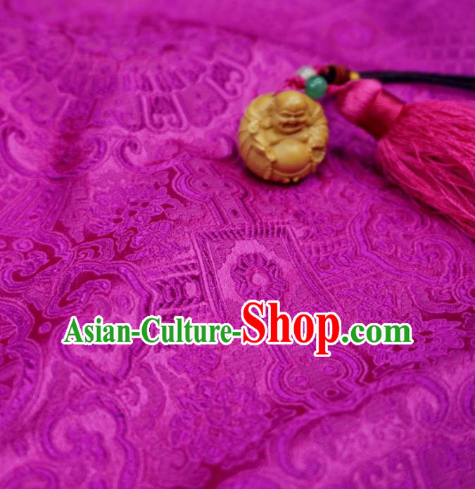 Chinese Traditional Royal Pattern Design Rosy Brocade Fabric Asian Satin China Hanfu Silk Material Chinese Traditional Royal Pattern Design Rosy Brocade Fabric Asian Satin China Hanfu Silk Material