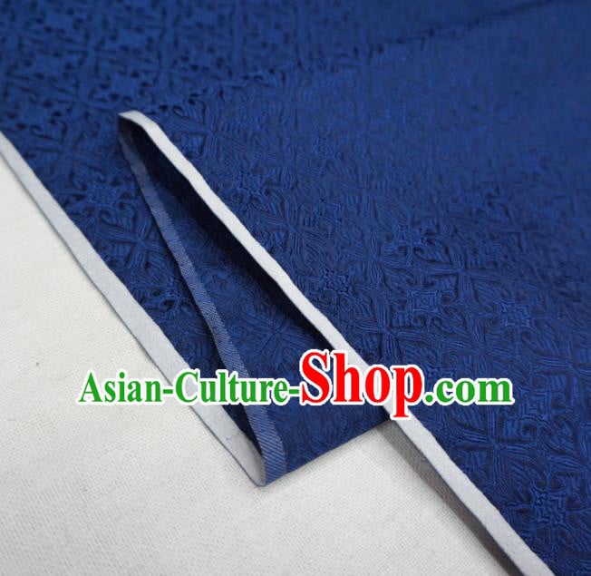 Chinese Traditional Pattern Design Navy Brocade Fabric Asian Satin China Hanfu Silk Material Chinese Traditional Pattern Design Navy Brocade Fabric Asian Satin China Hanfu Silk Material