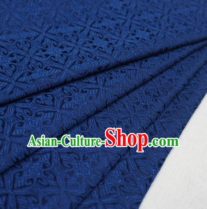 Chinese Traditional Pattern Design Navy Brocade Fabric Asian Satin China Hanfu Silk Material Chinese Traditional Pattern Design Navy Brocade Fabric Asian Satin China Hanfu Silk Material