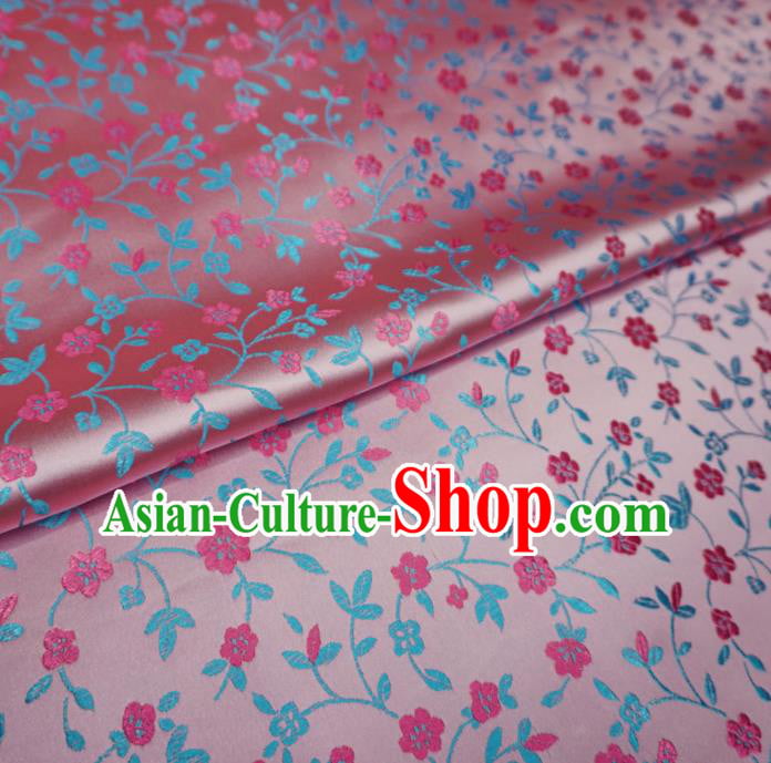 Chinese Traditional Plum Pattern Design Pink Brocade Fabric Asian Satin China Hanfu Silk Material Chinese Traditional Plum Pattern Design Pink Brocade Fabric Asian Satin China Hanfu Silk Material