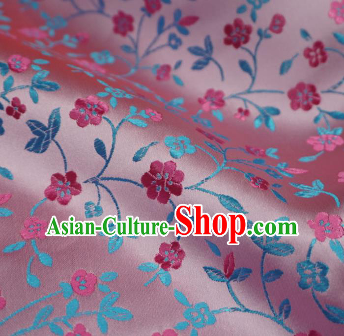 Chinese Traditional Plum Pattern Design Pink Brocade Fabric Asian Satin China Hanfu Silk Material Chinese Traditional Plum Pattern Design Pink Brocade Fabric Asian Satin China Hanfu Silk Material