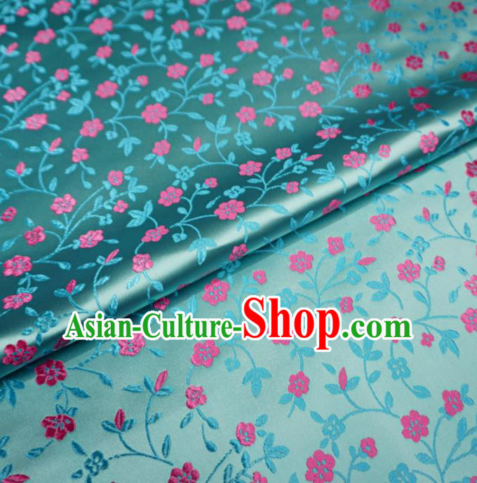 Chinese Traditional Plum Pattern Design Green Brocade Fabric Asian Satin China Hanfu Silk Material Chinese Traditional Plum Pattern Design Green Brocade Fabric Asian Satin China Hanfu Silk Material