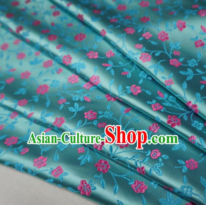 Chinese Traditional Plum Pattern Design Green Brocade Fabric Asian Satin China Hanfu Silk Material Chinese Traditional Plum Pattern Design Green Brocade Fabric Asian Satin China Hanfu Silk Material