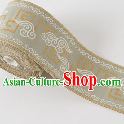 Chinese Traditional Hanfu Embroidered Clouds Pattern Waistband Lace Fabric Asian China Costume Collar Accessories