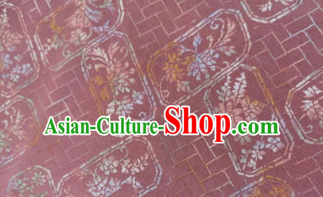Chinese Traditional Classical Pattern Design Deep Pink Silk Fabric Asian China Cheongsam Silk Material Chinese Traditional Classical Pattern Design Deep Pink Silk Fabric Asian China Cheongsam Silk Material