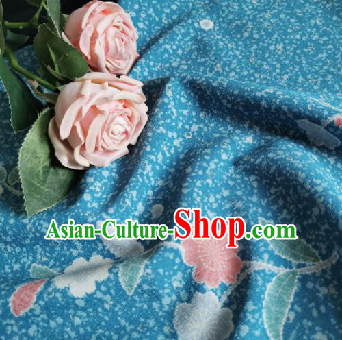 Chinese Traditional Classical Pattern Design Blue Silk Fabric Asian China Cheongsam Silk Material Chinese Traditional Classical Pattern Design Blue Silk Fabric Asian China Cheongsam Silk Material