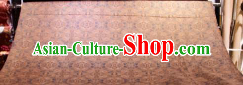 Chinese Traditional Pattern Design Brown Silk Fabric Asian China Hanfu Mulberry Silk Material Chinese Traditional Pattern Design Brown Silk Fabric Asian China Hanfu Mulberry Silk Material