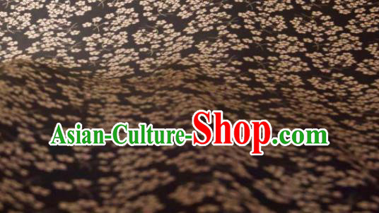 Chinese Traditional Pentas Pattern Design Brown Silk Fabric Asian China Hanfu Mulberry Silk Material Chinese Traditional Pentas Pattern Design Brown Silk Fabric Asian China Hanfu Mulberry Silk Material