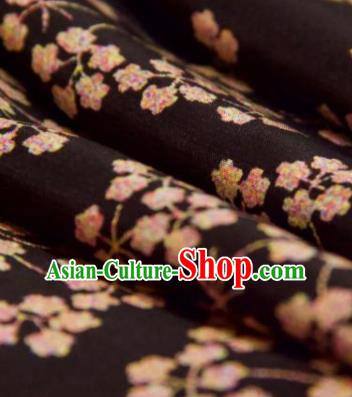 Chinese Traditional Pentas Pattern Design Brown Silk Fabric Asian China Hanfu Mulberry Silk Material Chinese Traditional Pentas Pattern Design Brown Silk Fabric Asian China Hanfu Mulberry Silk Material