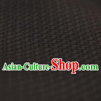 Chinese Traditional Gold Ingot Pattern Design Black Silk Fabric Asian China Hanfu Gambiered Guangdong Mulberry Silk Material