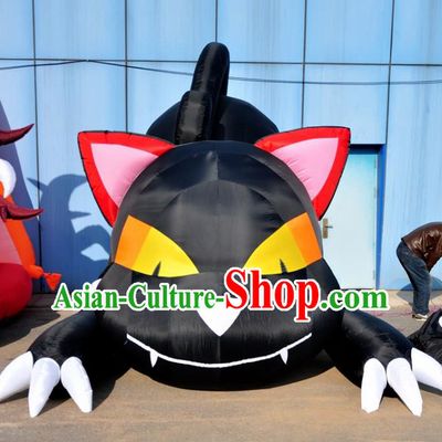Large Halloween Inflatable Cat Models Haunted House Inflatable Arches