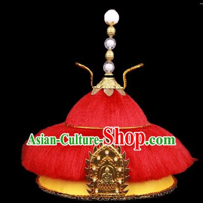 Chinese Traditional Qing Dynasty Emperor Hat Ancient Monarch Headwear for Men