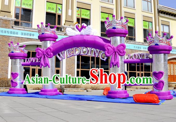 Large Christmas Day New Year Inflatable Models Wedding Purple Bowknot Inflatable Arches Archway Large Christmas Day New Year Inflatable Models Wedding Purple Bowknot Inflatable Arches Archway