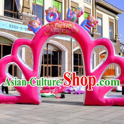 Large Christmas Inflatable Pink Archway Product Models Wedding Inflatable Arches