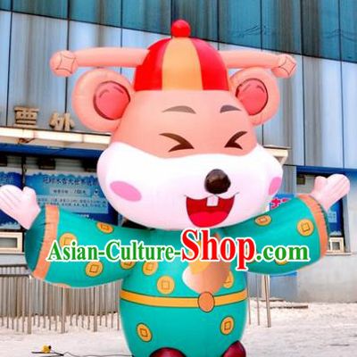 Large Chinese Inflatable Green Rat of Wealth Models Inflatable Arches Archway