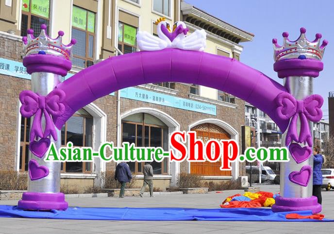 Large Christmas Day New Year Inflatable Purple Bowknot Models Inflatable Arches Archway Large Christmas Day New Year Inflatable Purple Bowknot Models Inflatable Arches Archway