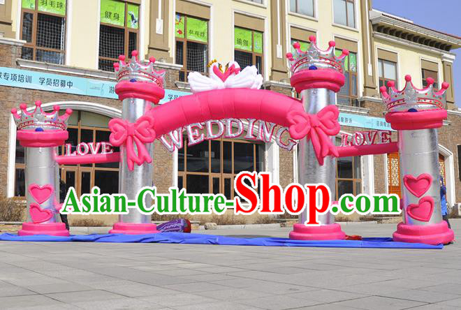 Large Christmas Day New Year Inflatable Models Wedding Pink Bowknot Inflatable Arches Archway Large Christmas Day New Year Inflatable Models Wedding Pink Bowknot Inflatable Arches Archway