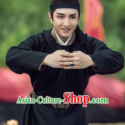 Chinese Ancient Song Dynasty Prince of Qi Xiao Dingtang Drama Royal Nirvana Jin Han Replica Costumes and Headpiece Complete Set