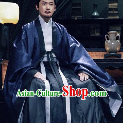 Chinese Ancient Song Dynasty Palace Assistant Secretary Drama Royal Nirvana Lu Ying Replica Costumes and Hat Complete Set