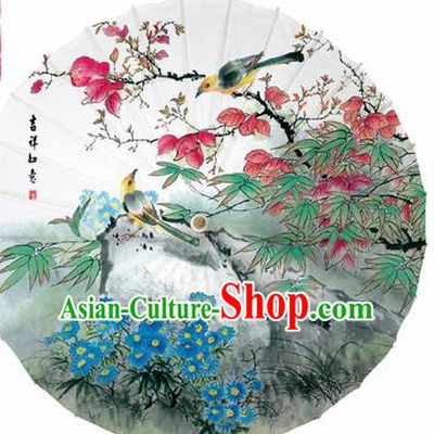 Chinese Traditional Printing Calendula Oil Paper Artware Paper Umbrella Classical Dance Umbrella Umbrella Handmade Umbrella