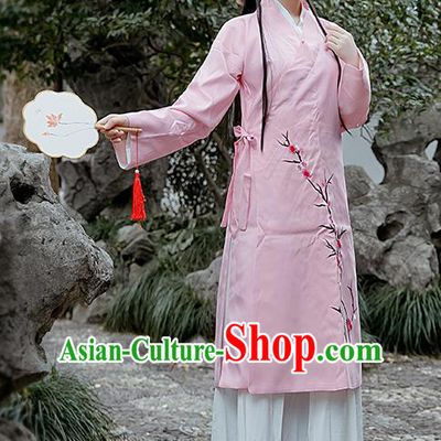 Chinese Drama Lin Daiyu Costumes Ancient Traditional Ming Dynasty Nobility Lady Pink Hanfu Dress for Women
