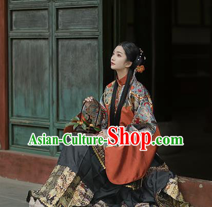 Chinese Drama Ancient Hanfu Orange Blouse Traditional Ming Dynasty Princess Costumes for Women Chinese Drama Ancient Hanfu Orange Blouse Traditional Ming Dynasty Princess Costumes for Women
