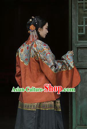 Chinese Drama Ancient Hanfu Orange Blouse Traditional Ming Dynasty Princess Costumes for Women Chinese Drama Ancient Hanfu Orange Blouse Traditional Ming Dynasty Princess Costumes for Women