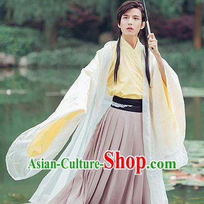 Chinese Traditional Cosplay Swordsman Costumes Ancient Scholar Clothing for Men