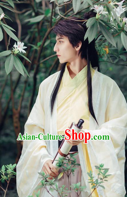 Chinese Traditional Cosplay Swordsman Costumes Ancient Scholar Clothing for Men