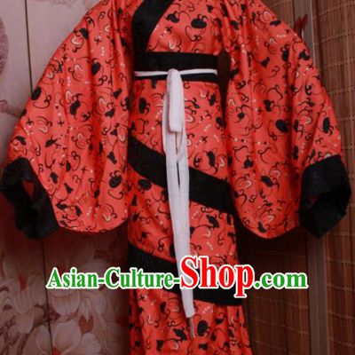 Chinese Traditional Han Dynasty Dowager Costumes Ancient Court Lady Red Hanfu Dress for Women