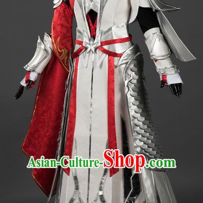 Chinese Traditional Cosplay General King Armor Costumes Ancient Swordsman Clothing for Men