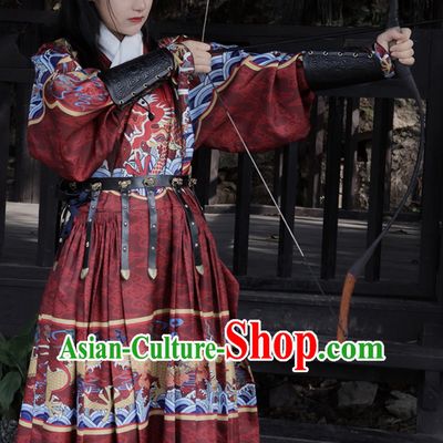 Top Ancient Chinese Ming Dynasty Palace Emperor Embroidered Garment Dresses