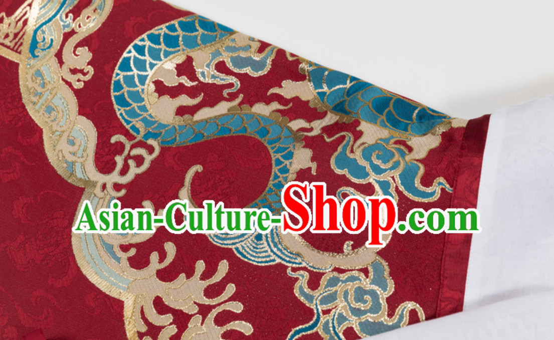 Top Ancient Chinese Ming Dynasty Palace Emperor Embroidered Garment for Men