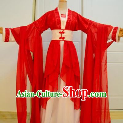 Chinese Traditional Cosplay Goddess Princess Red Costumes Ancient Female Swordsman Hanfu Dress for Women