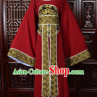 Chinese Traditional Beijing Opera Niche Red Costumes Peking Opera Scholar Clothing for Men