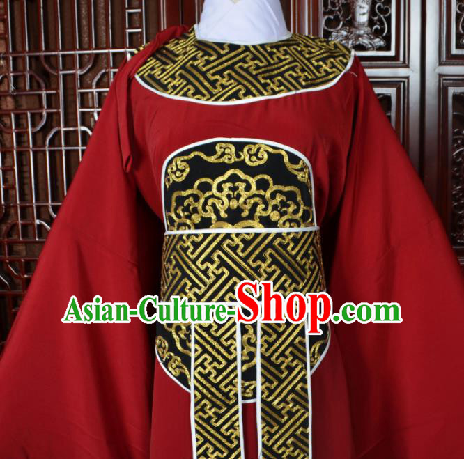 Chinese Traditional Beijing Opera Niche Red Costumes Peking Opera Scholar Clothing for Men Chinese Traditional Beijing Opera Niche Red Costumes Peking Opera Scholar Clothing for Men