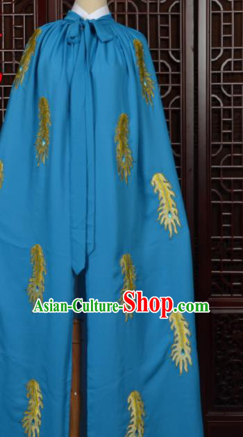 Chinese Traditional Beijing Opera Diva Blue Cape Peking Opera Princess Costumes for Women Chinese Traditional Beijing Opera Diva Blue Cape Peking Opera Princess Costumes for Women