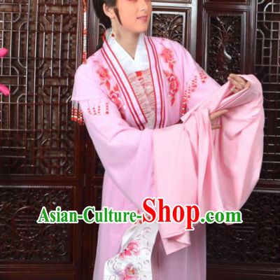 Chinese Traditional Beijing Opera Diva Pink Dress Peking Opera Princess Costumes for Women